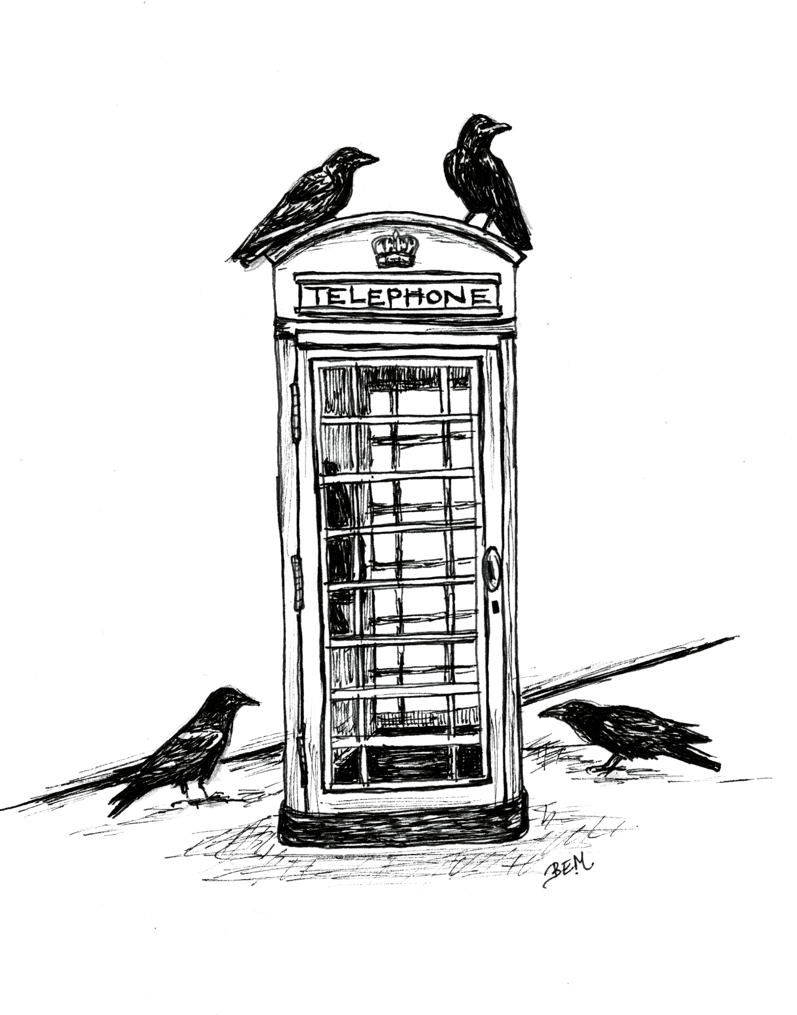 Calling Birds: Crow Art Print