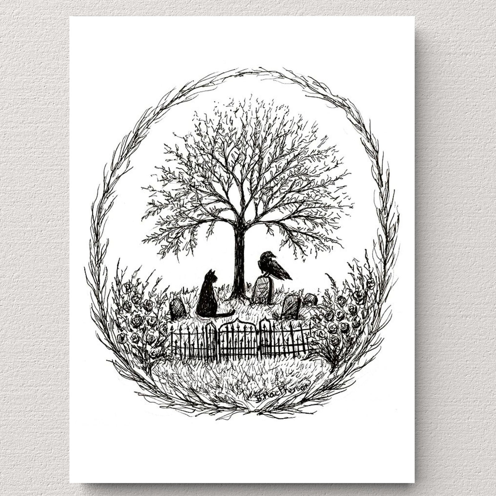 Visiting Friends - Momento Mori Fine Art Print