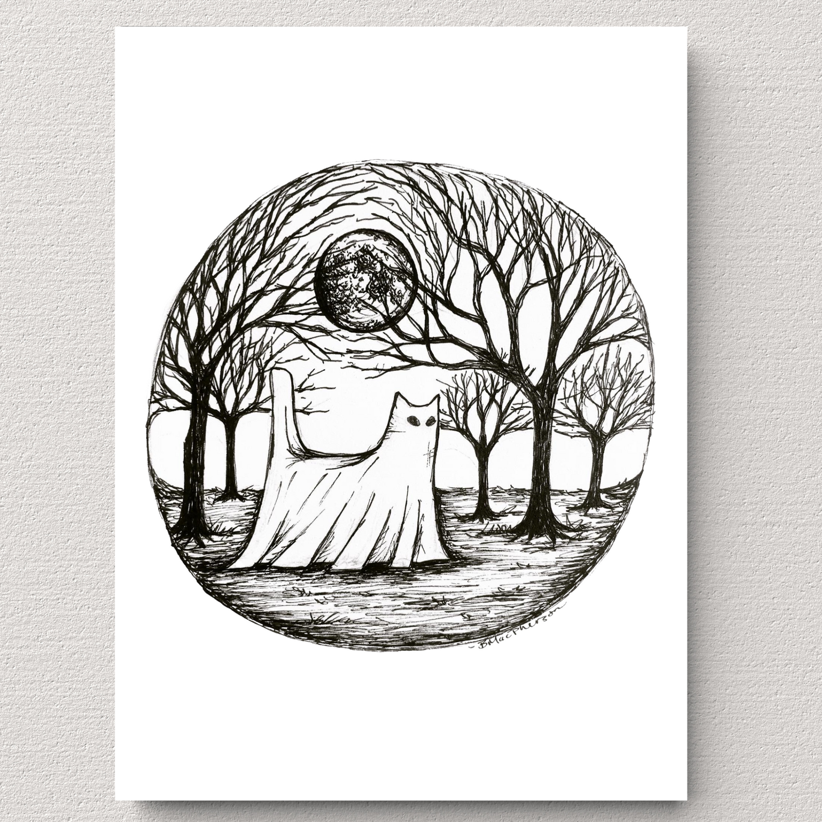 Cat Ghostie - Fine Art Print
