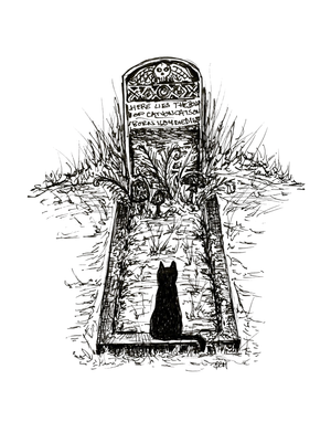 Standing Vigil - Momento Mori Fine Art Print