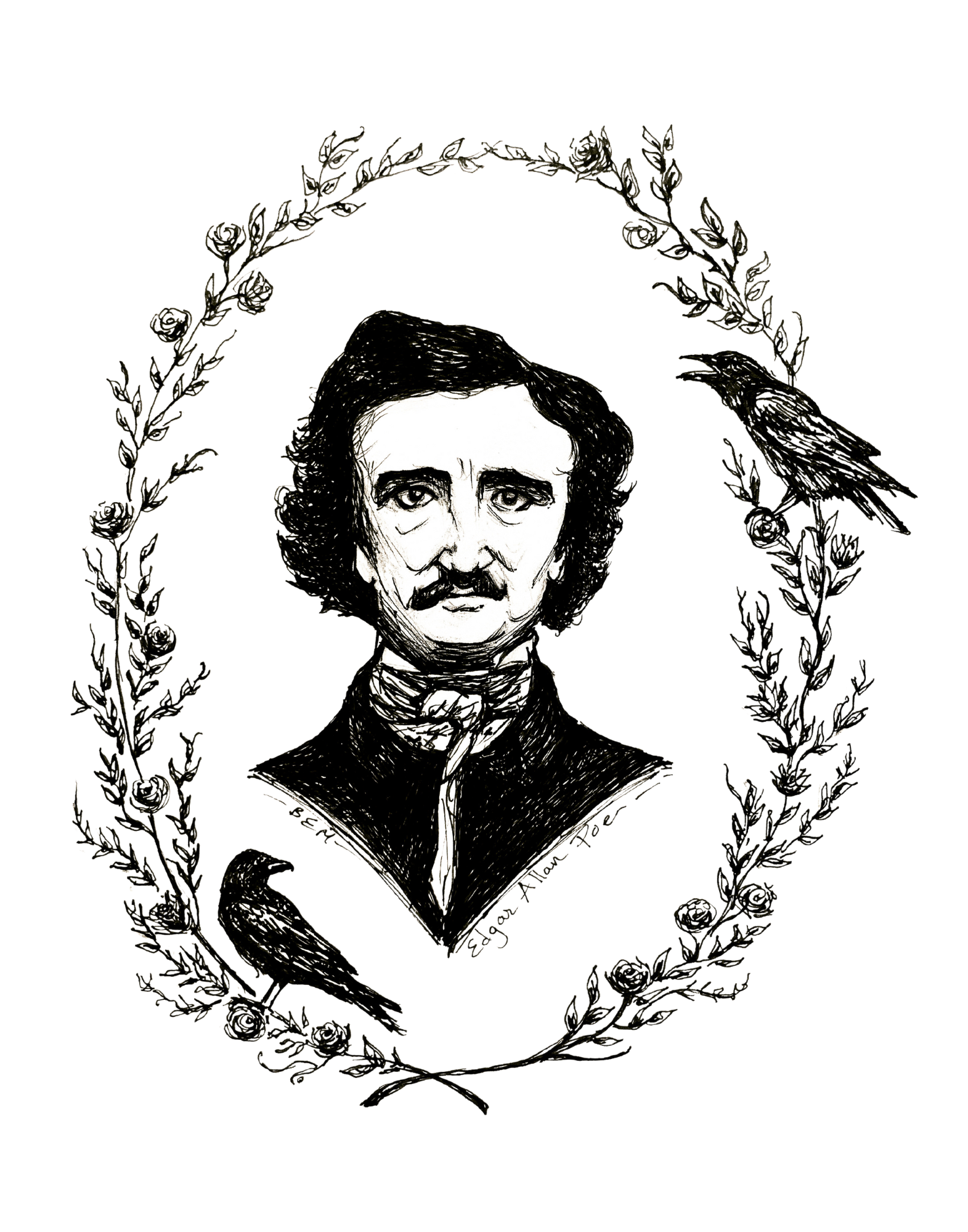 Edgar Allan Poe - Fine Art Print