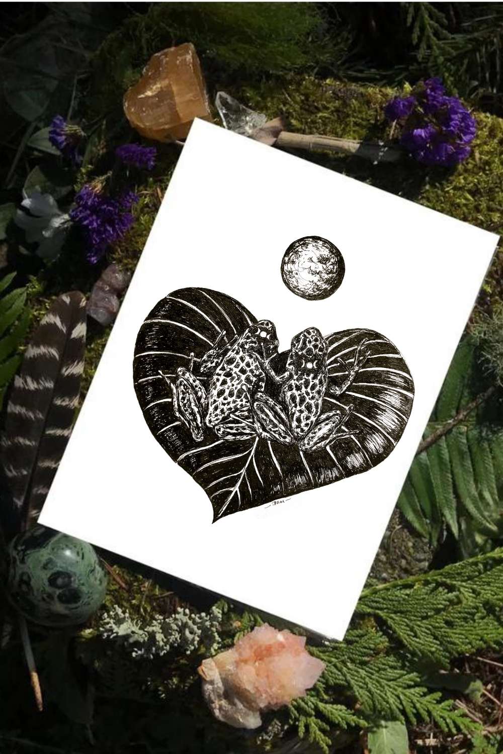 Gazing at the Moon Fine Art Print