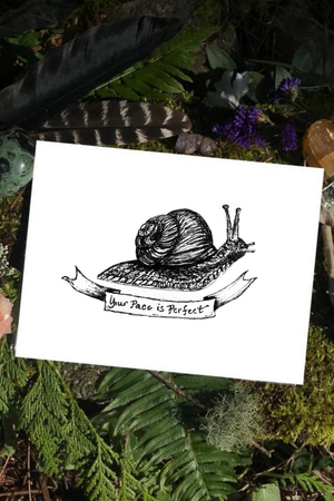 'Your Pace is Perfect' Snail Illustration- FREE PDF Printable