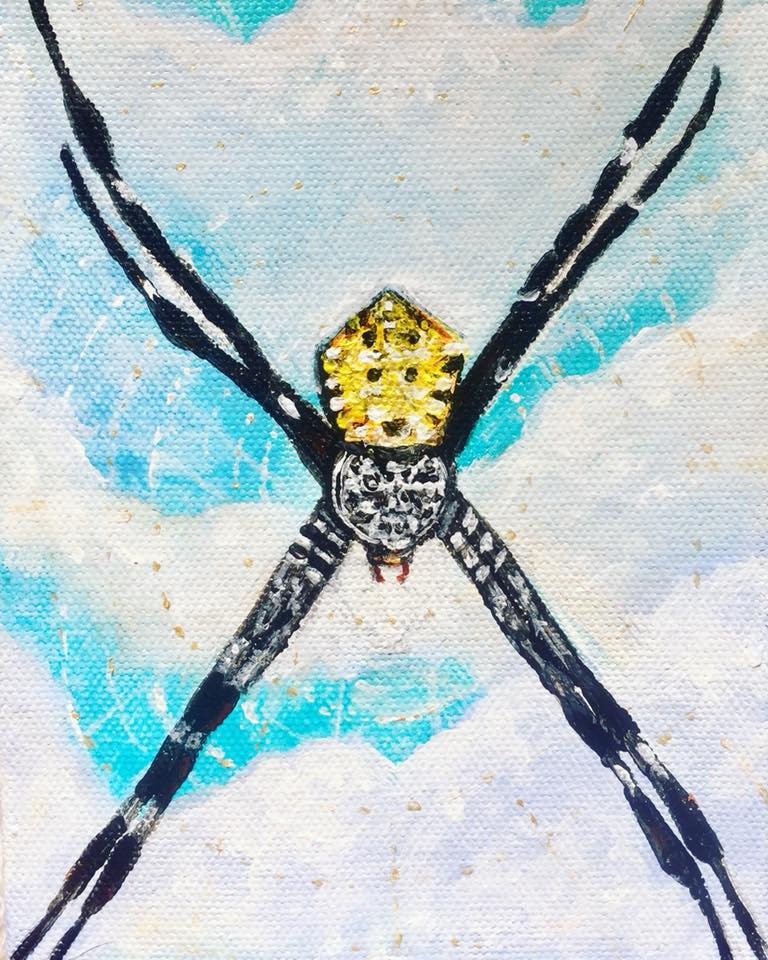 Orb Weaver Spider- Acrylic Painting