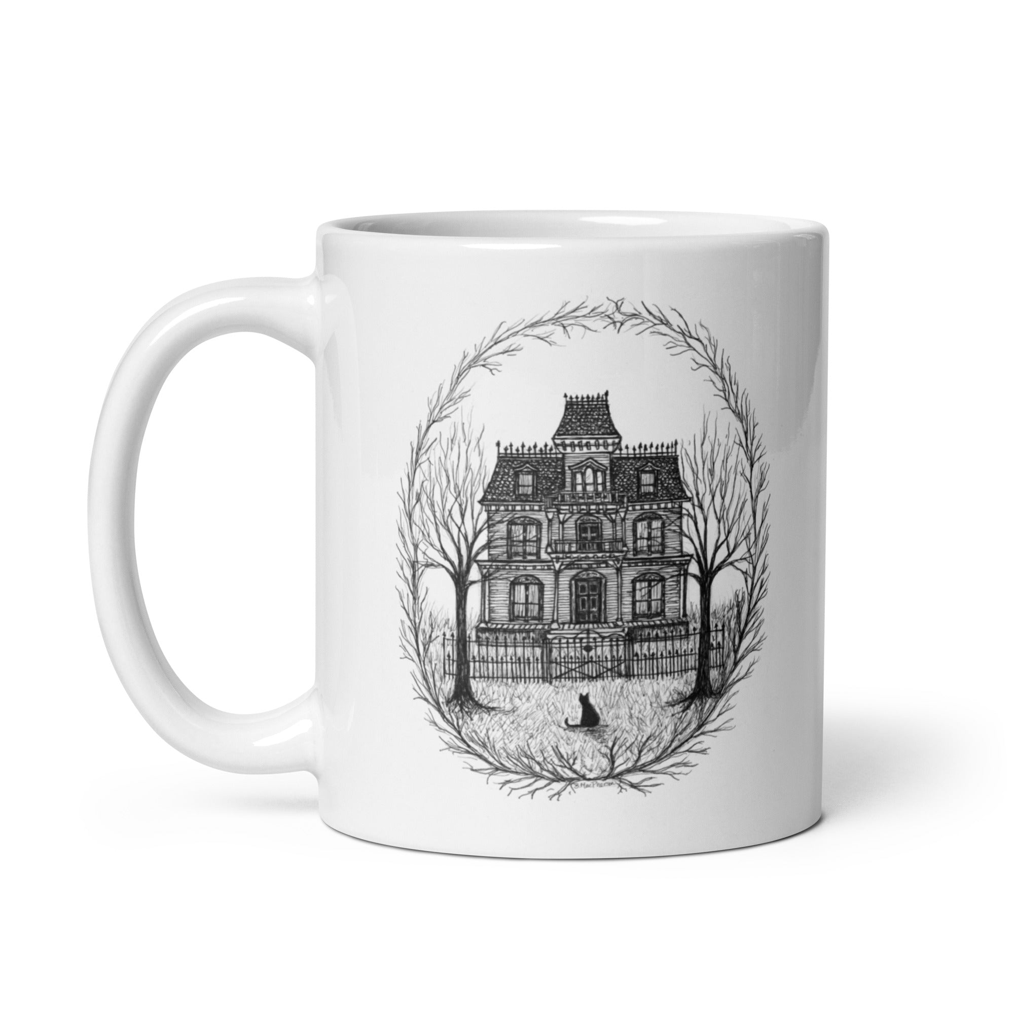 Black Cat Victorian Mug